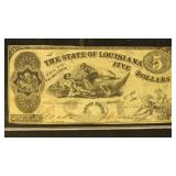 Louisiana Obsolete Banknotes group of 2 including
