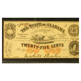 Alabama Obsolete Banknotes group of 3 including 25