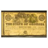 Georgia Obsolete Banknotes group of 2 including 25