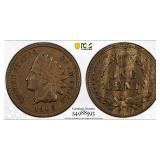 1909-S Indian Head Cent Graded XF40BN by PCGS