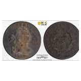 1798 Second Hair Style Large Cent Graded Graded AU
