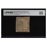 Pennsylvania Colonial Note Fr#PA-184 October 25, 1