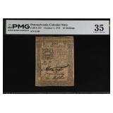 Pennsylvania Colonial Note Fr#PA-167 October 1, 17