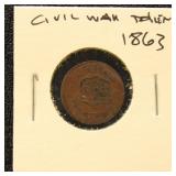 Civil War Token "Tradesmens Currency Good for One