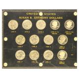 1979-1981 Susan B Anthony Dollar Set in Plastic Ho