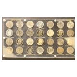 1971-1976 Eisenhower Dollar Collection in Plastic