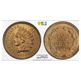 1859 Head Indian Head Cent Graded MS63 by PCGS