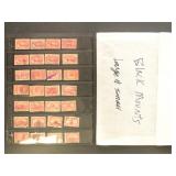 US Stamps 1890s-1930s Used and Mint on Page, inclu