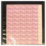 US Stamps #C46 Sheet Mint NH with crease at upper