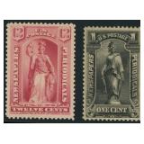 US Stamps #PR82 & PR114 Mint Hinged 1885 & CV $208
