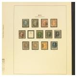 US Stamps 1850s-1860s Used collection on Lindner p