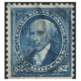 US Stamp #277 Used with crease and short CV $400