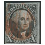 US Stamp #2 Used with an inclusion on back CV $850