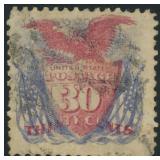 US Stamp #121 Used with toning and perf fa CV $450