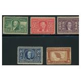 US Stamps #323-327 Mint HR with faults CV $305