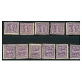 US Stamps #537 Mint NH/H Group of 11, 5 are NH, 6