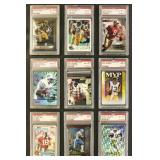PSA Graded Football Cards Hall of Fame players inc