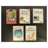 5 Sega Master System CIB Video Games, all complete