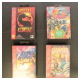 4 Sega Genesis CIB Video Games, all complete in bo