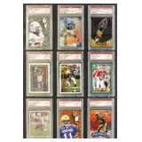 50 PSA Graded Football Cards, mostly 1999-2000 wit