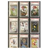 50 PSA Graded Football Cards, mostly 1999-2000 wit