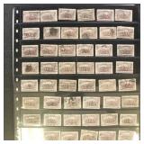 US Stamps #231 Used on pages, several hundred stam
