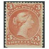 Canada Stamps #25 Mint LH 1868 QV CV $1,125