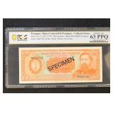 Paraguay 1952 PCGS 63 Graded Paper Money Pick # CS