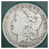 US Silver Coins 1892-O Morgan Silver Dollar Circul
