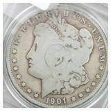 US Silver Coins 1901-S Morgan Silver Dollar Circul