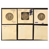 US Coins 12 Standing Liberty Quarters, circulated