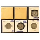 US Coins 12 Standing Liberty Quarters, circulated