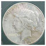 US Silver Coins 1924-S Peace Silver Dollar Circula