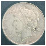 US Silver Coins 1923-D Peace Silver Dollar Circula