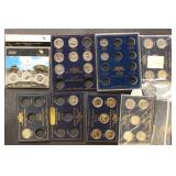 US Coins State Quarters accumulation in plastic ho