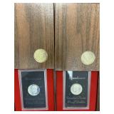 US Silver Coins 2 Eisenhower 1971 Silver Proof Dol