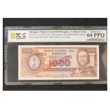 Paraguay 1952 PCGS 64 Graded Paper Money Pick # CS