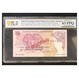 Papua New Guinea 1989-2001 PCGS 63PPQ Graded Paper