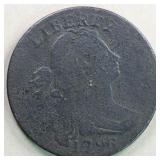 US Coins 1796 Draped Bust Large Cent, circulated w