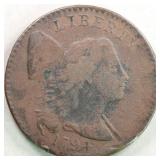 US Coins 1794 Head of 1794 Large Cent, circulated