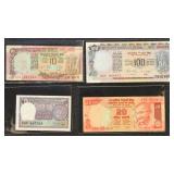 India Paper Money 13 total in mixed conditions, ni