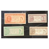 Hong Kong Paper Money 13 total in mixed conditions
