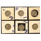 US Coins 12 Standing Liberty Quarters, circulated