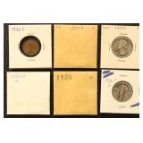 US Coins 11 Standing Liberty Quarters, circulated