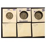 US Coins 12 Standing Liberty Quarters, circulated