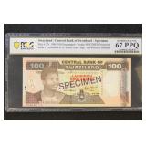 Swaziland 1996 PCGS 67 Graded Paper Money Pick # 2