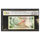 Botswana 1976 PCGS 66PPQ Graded Paper Money Pick #