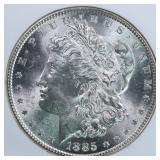 US Silver Coins 1885 Morgan Silver Dollar Graded M