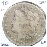 US Silver Coins 1898-S Morgan Silver Dollar, semi-