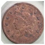 US Coins 1836 Large Cent Full Liberty, Circulated